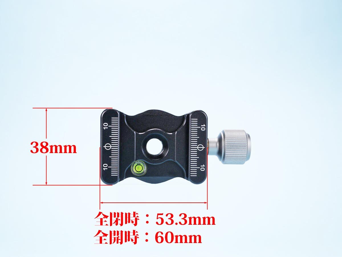 08
DE-38 クイックリリースクランプ
寸法、表