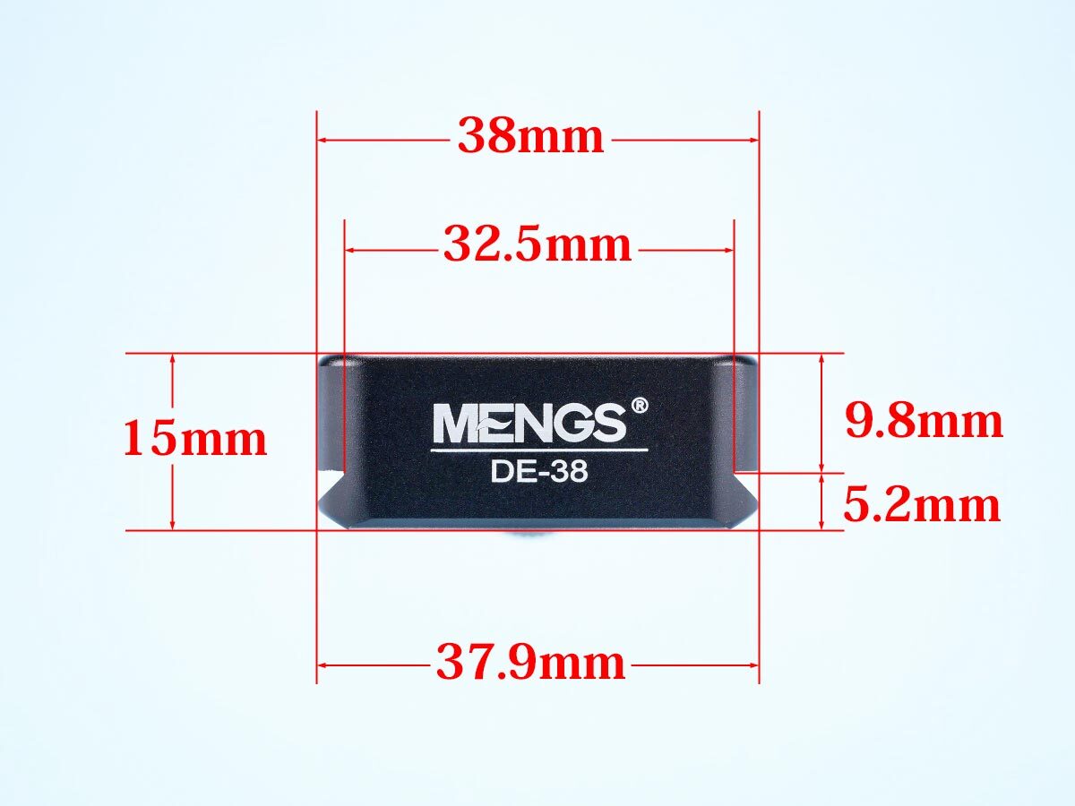 10
DE-38 クイックリリースクランプ
寸法、溝