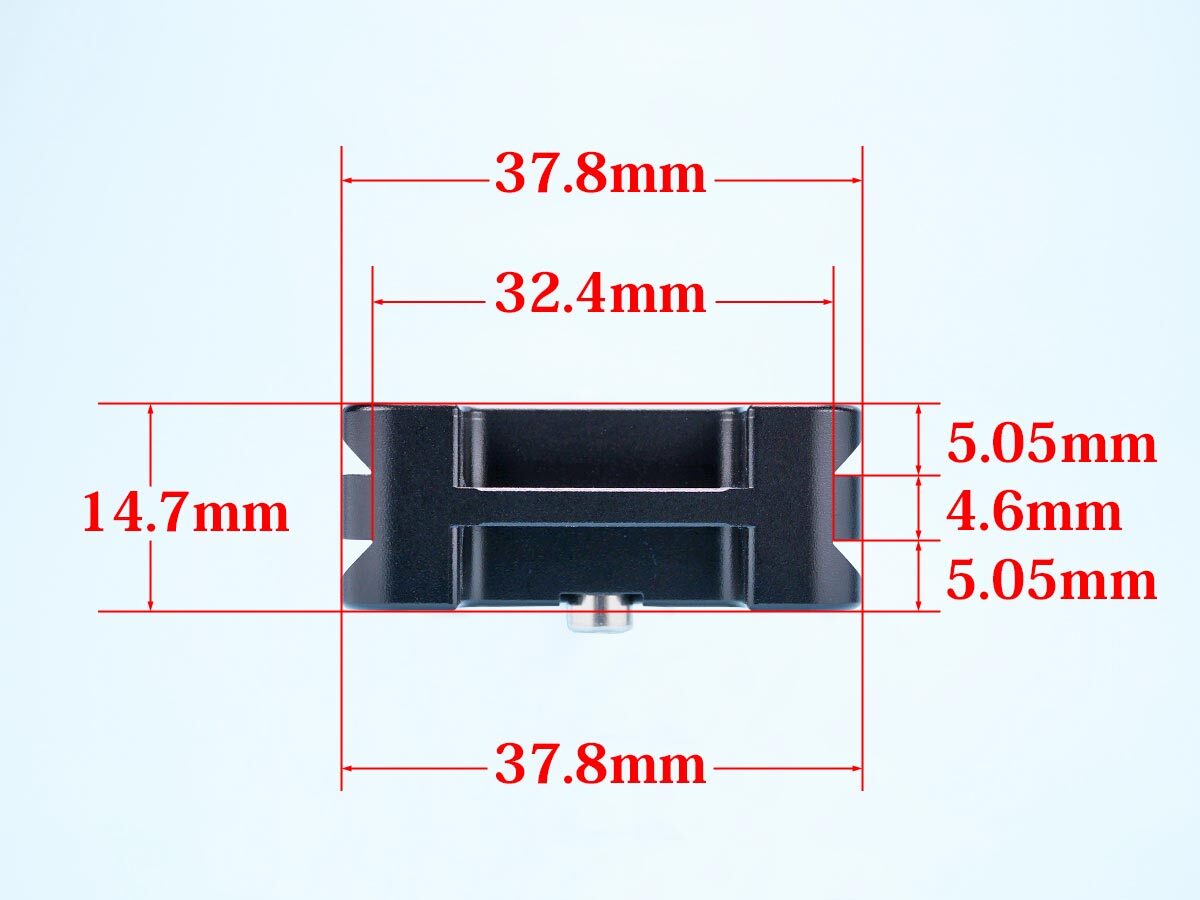 10 NEEWER 200mm ノーダル スライドプレート クランプ付き 寸法、プレート横