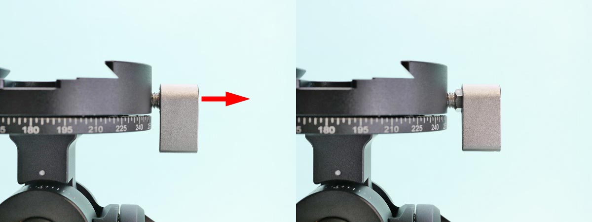 21
Leofoto G4 ギア雲台
パンロックレバー_閉まり止まり位置調整