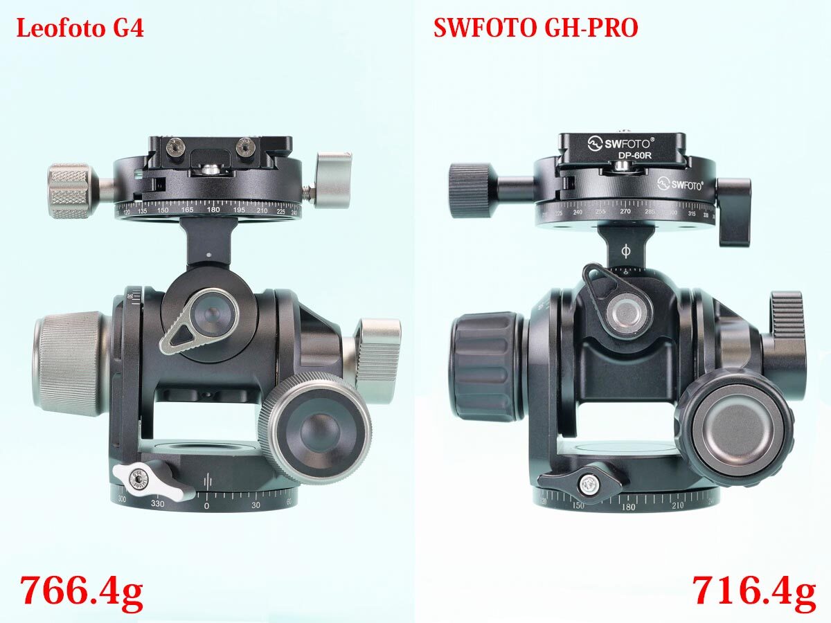10
Leofoto G4 と SWFOTO GH-PRO  比較後ろ