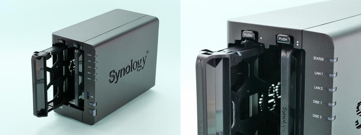 13
Synology DS220+/JP
ハードディスク組み付け_ドライブトレイ引き抜き